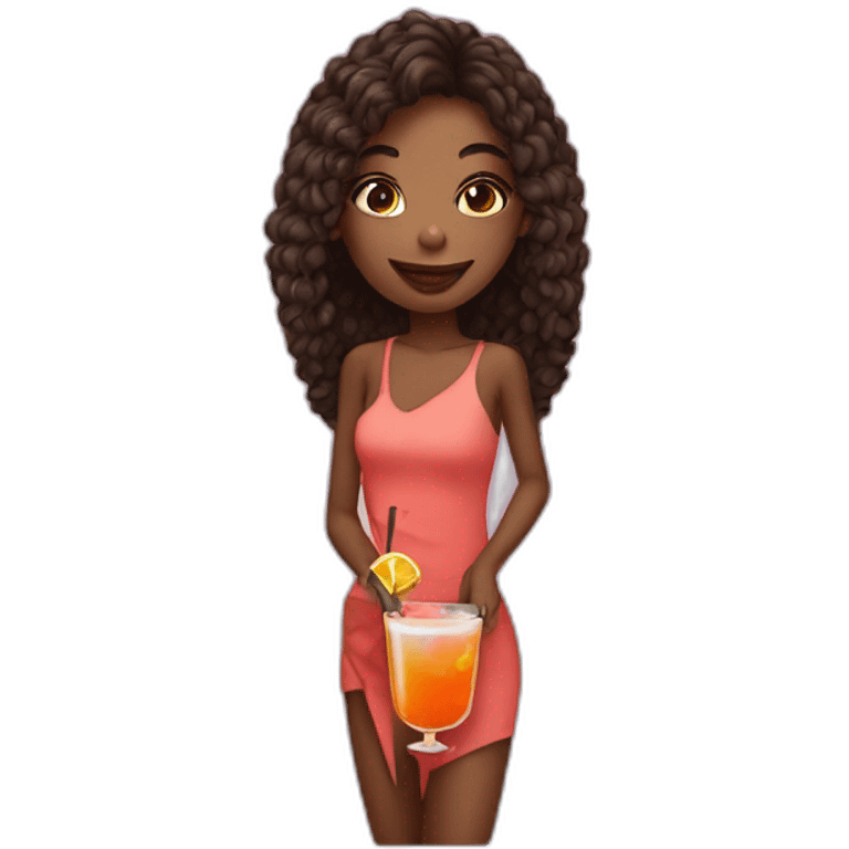 Girl with cocktail emoji