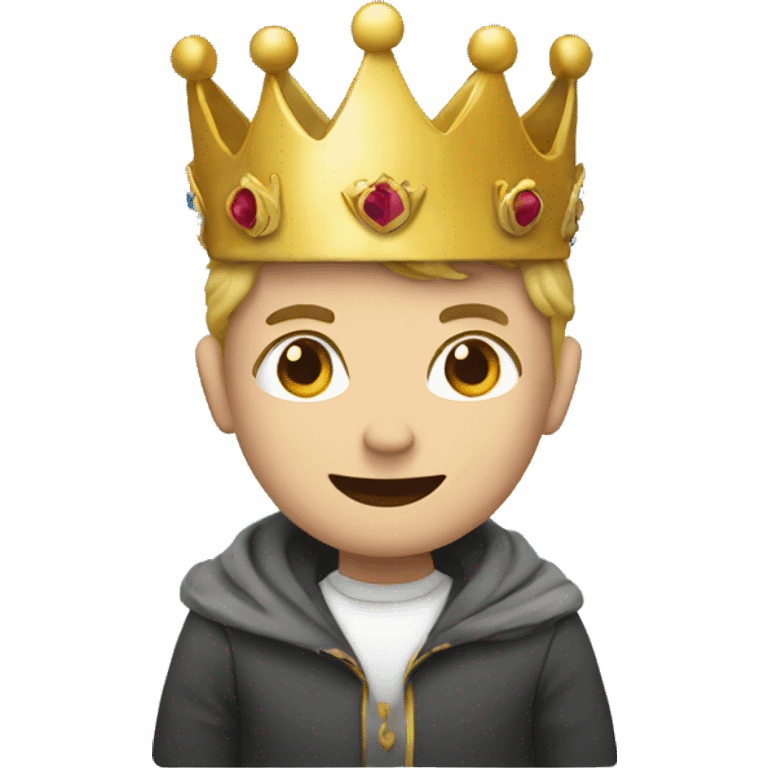 person holding a crown emoji