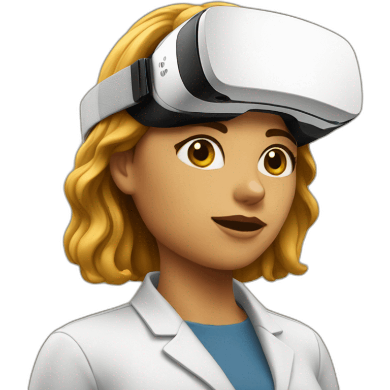 Femme qui fait de la VR emoji