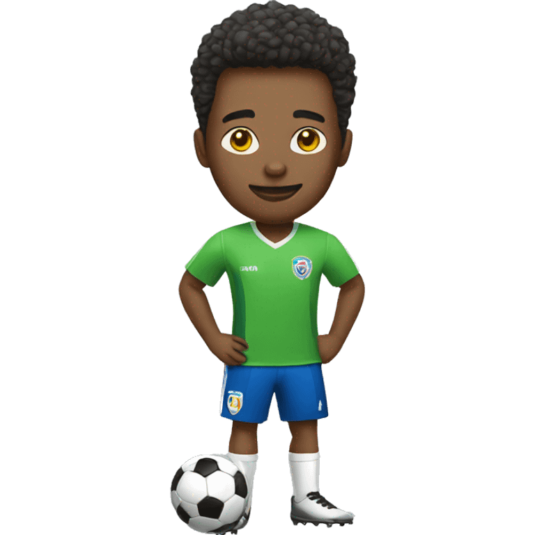 in regular clothes playing soccer emoji