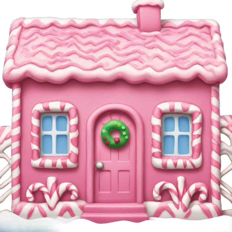 pink gingerbread house emoji