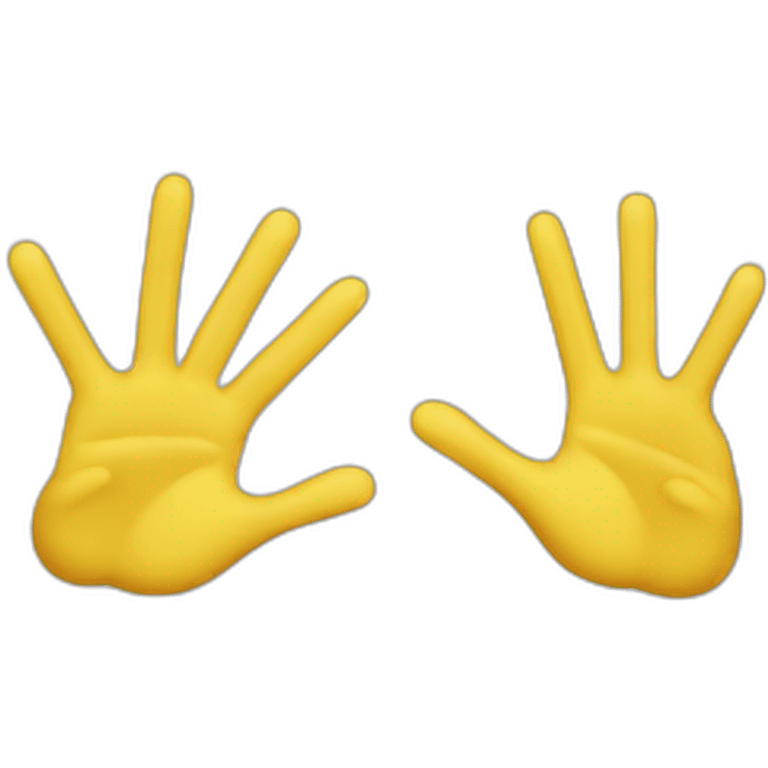 3 fingers yellow emoji