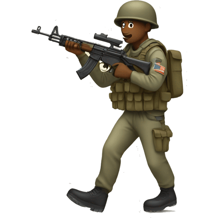 soldier carrying a rifle emoji