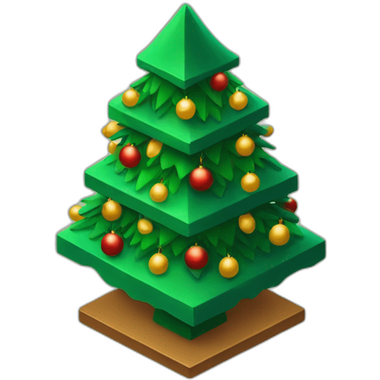 Christmas tree isometric emoji