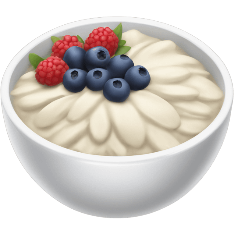 White acai bowl with berries  emoji