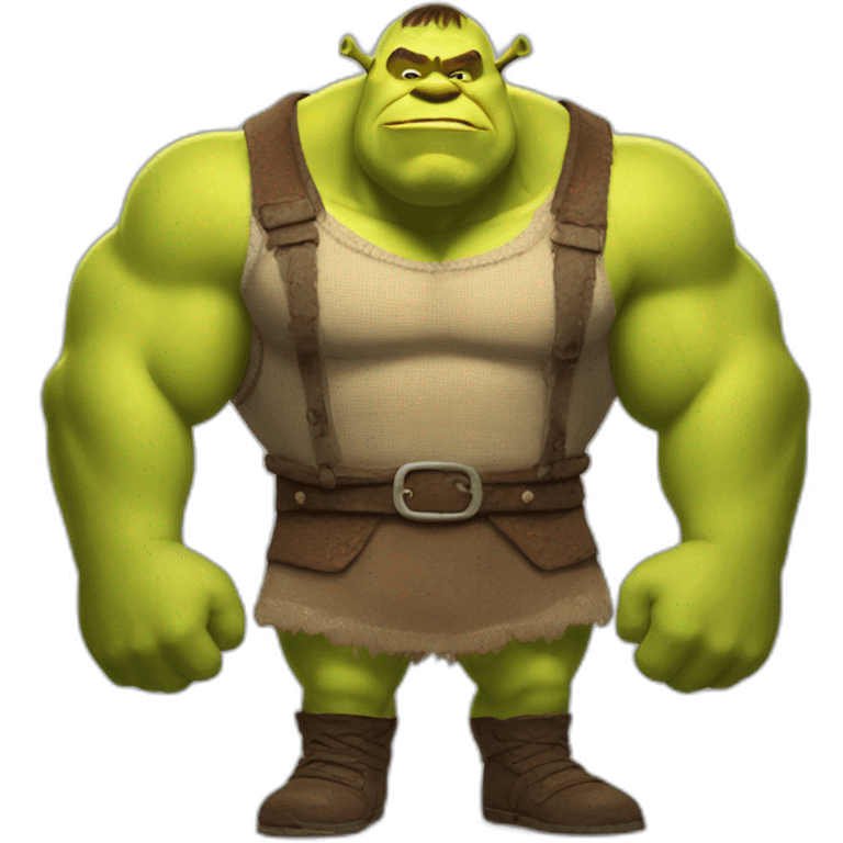 shrek muscular standing emoji