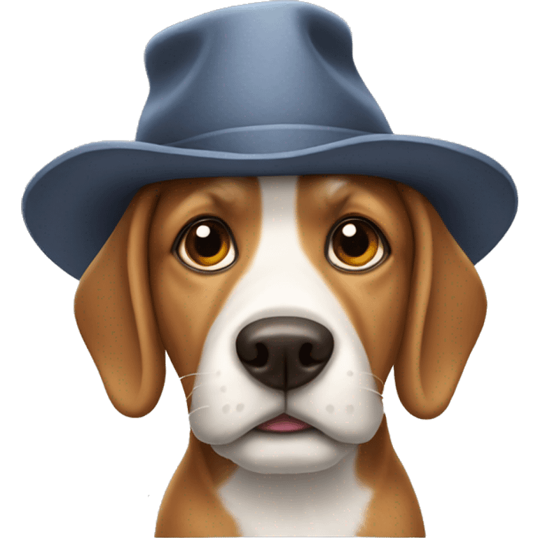 Dog with hat  emoji