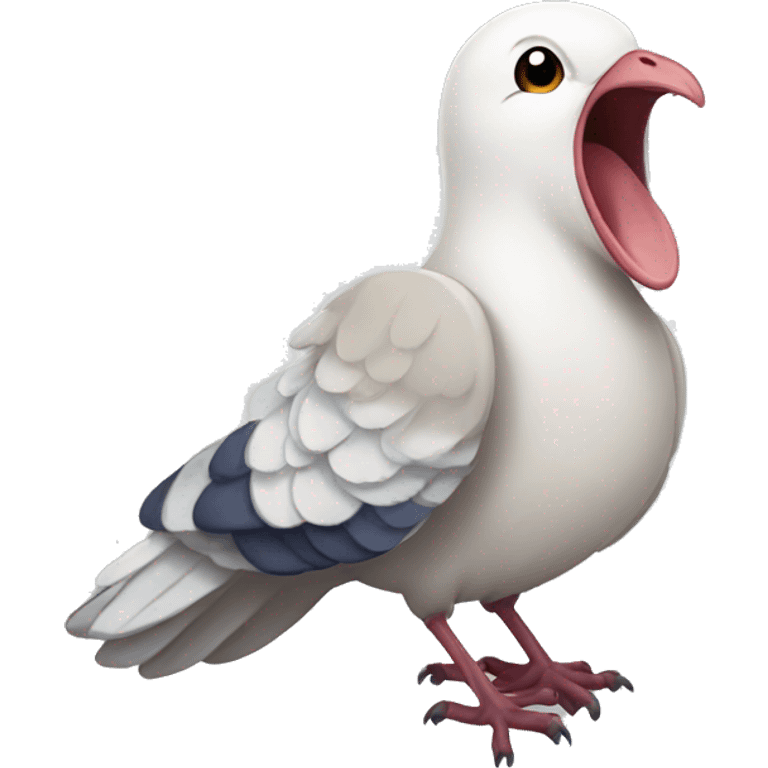 White winged dove singing emoji