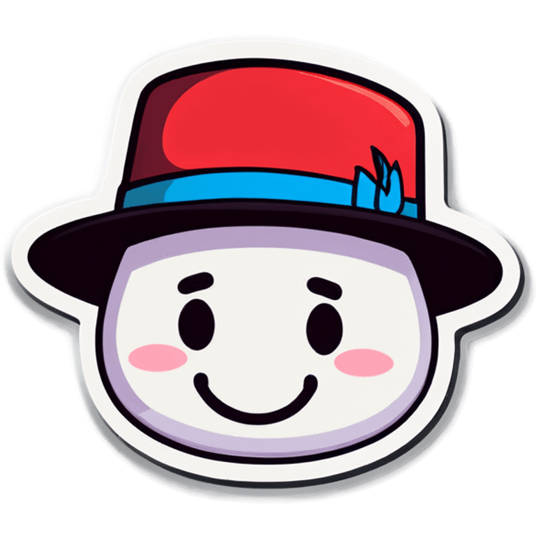 Doodle wearing hat emoji