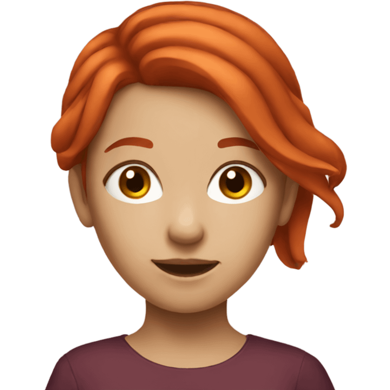 a girl with red hair  emoji