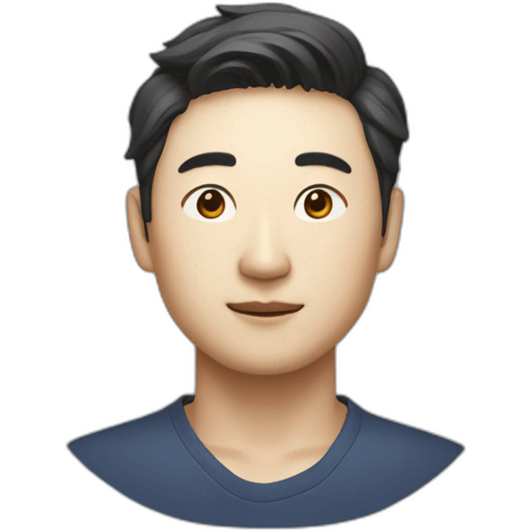 A Korean man. His name is Moon Sun Kim emoji