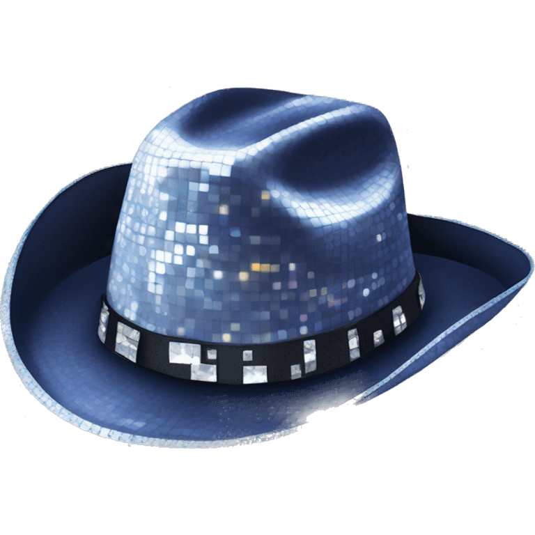 Disco ball cowboy hat emoji