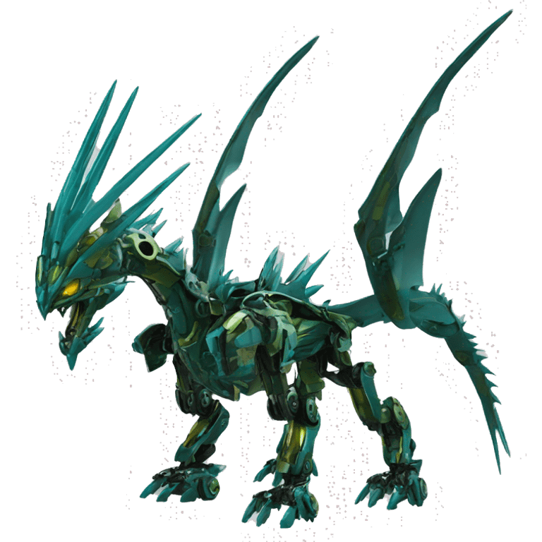 futuristic spiky dragon-Bionicle-mecha full body emoji