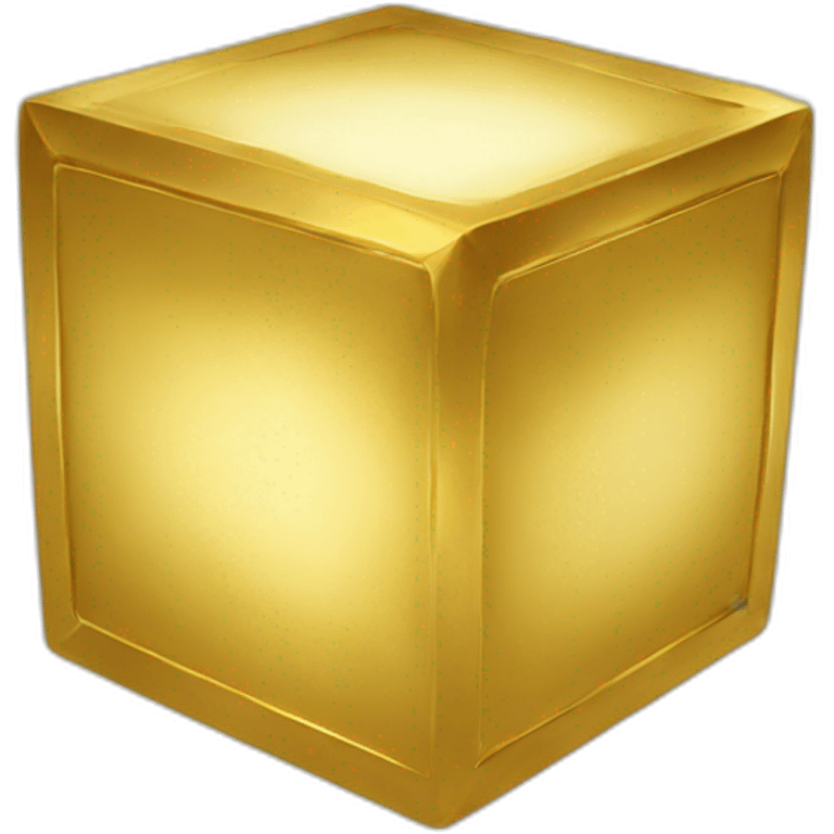 Gold cube emoji