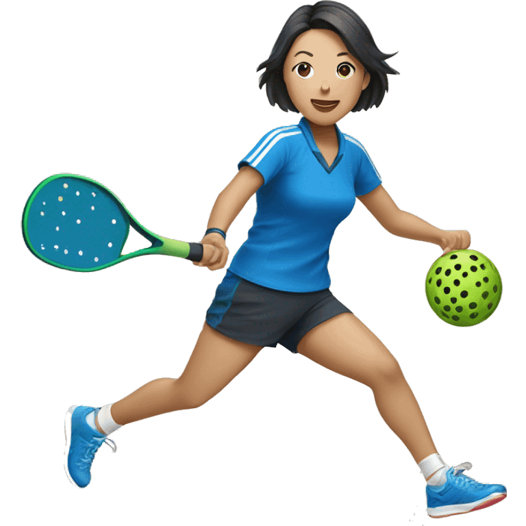 Japanese woman playing pickleball emoji