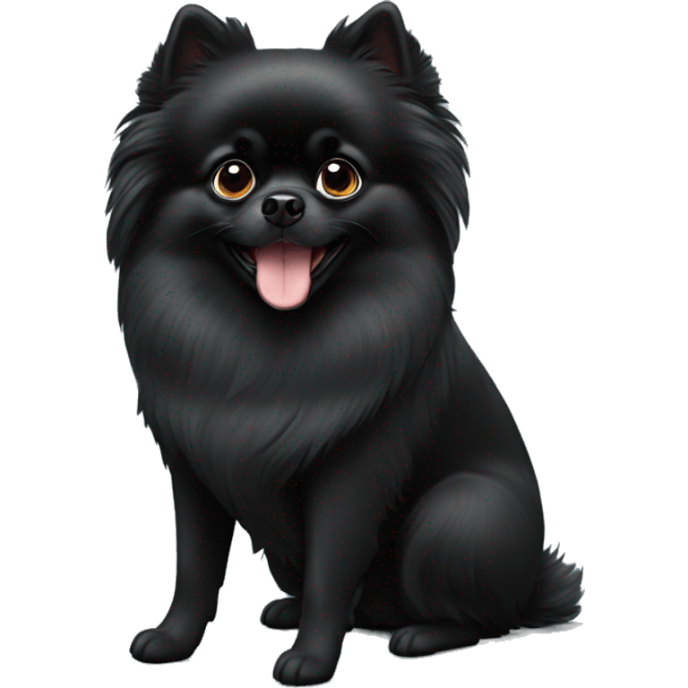 Black pomeranian emoji