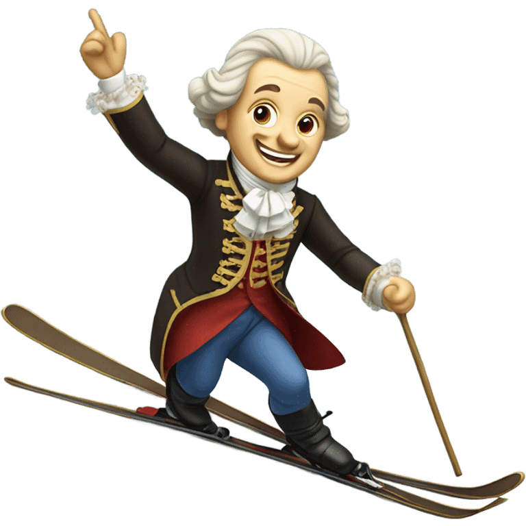 Mozart skiing emoji