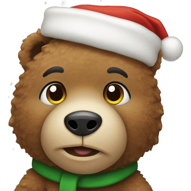 Christmas teddy bear emoji