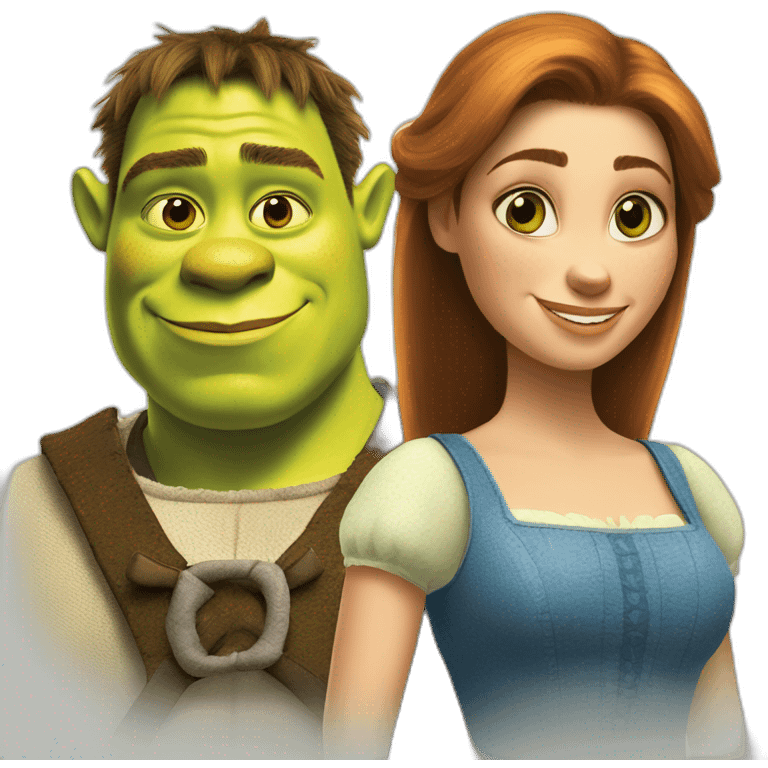 shrek and fiona emoji