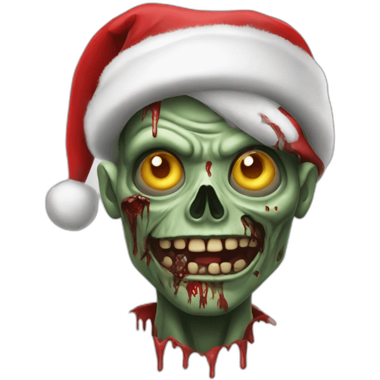 zombie with santa hat emoji