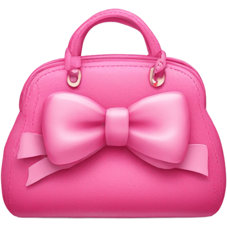 cute pink purse with pink bow emoji