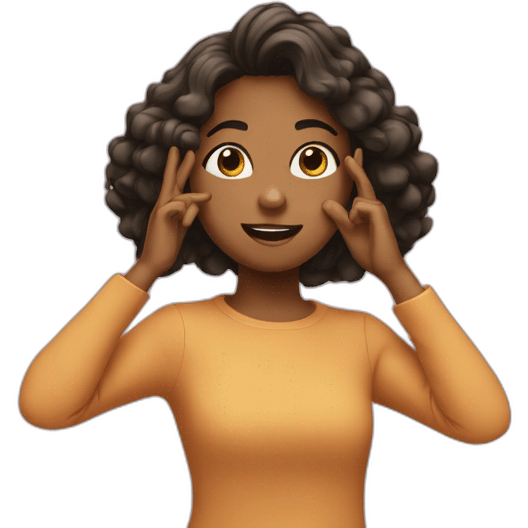 Fille qui dab emoji