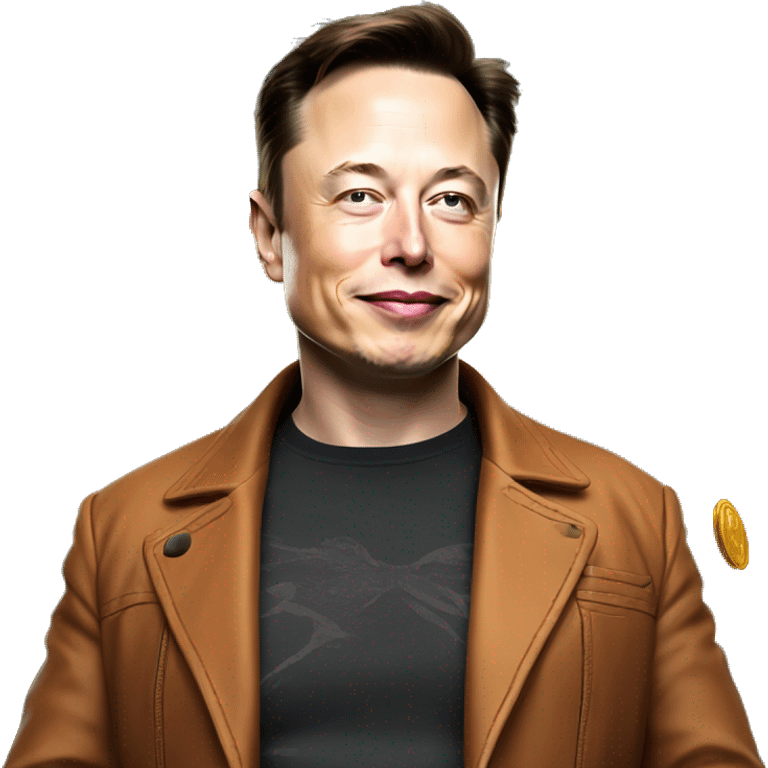 elon musk with bitcoin emoji