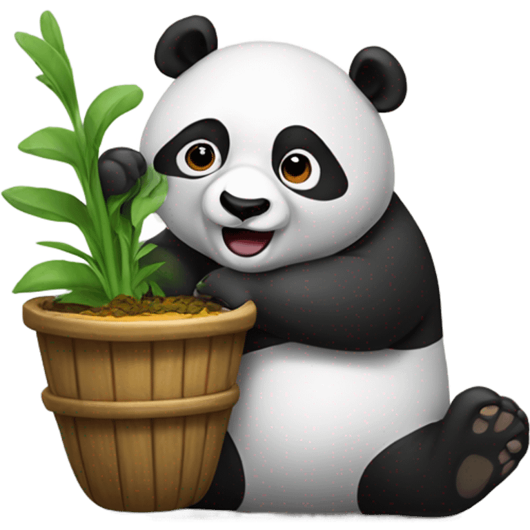 Panda con zanahoria emoji