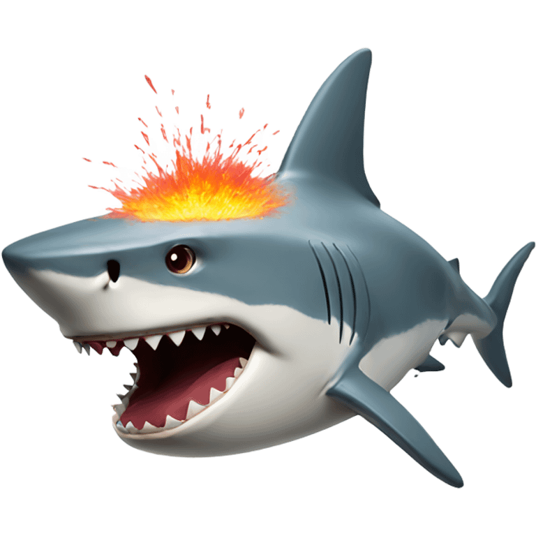 shark with exploding head emoji