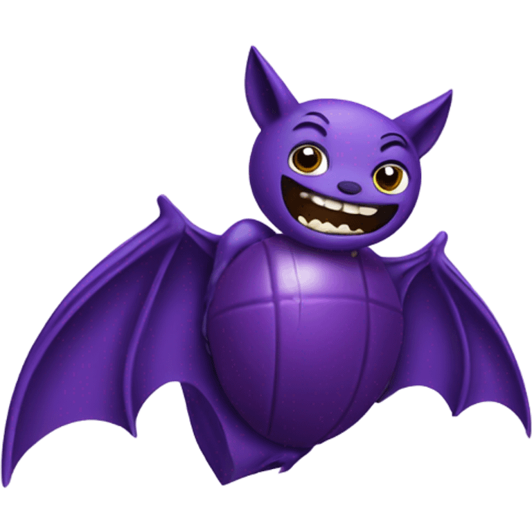 purple bat carrying a football emoji