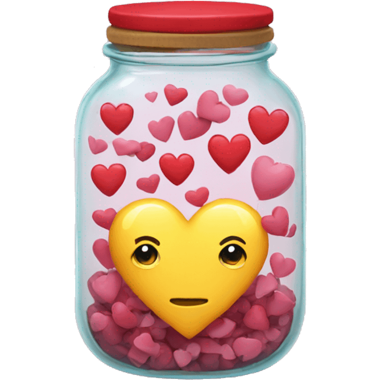 Hearts in jar emoji