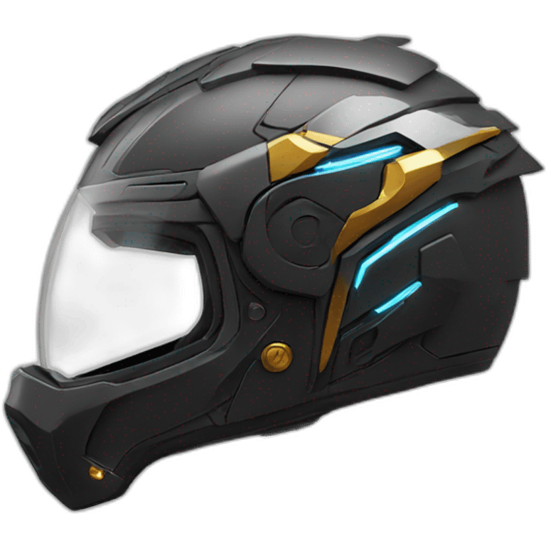 thunder cyberpunk motorcyle helmet emoji