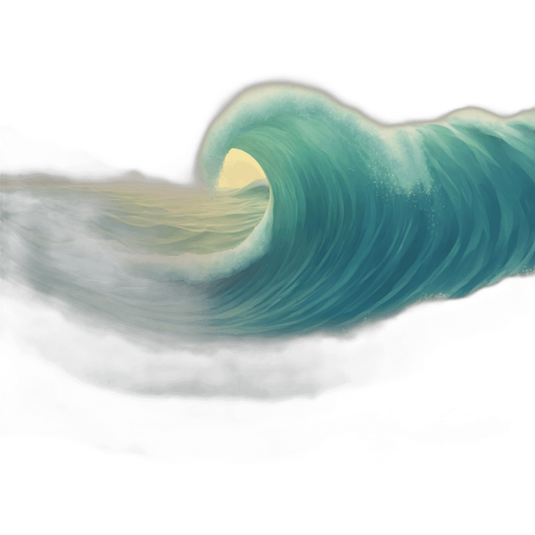 waves breaking on a beach emoji