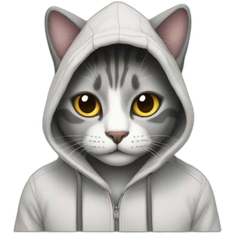 Cat with a hoodie  emoji