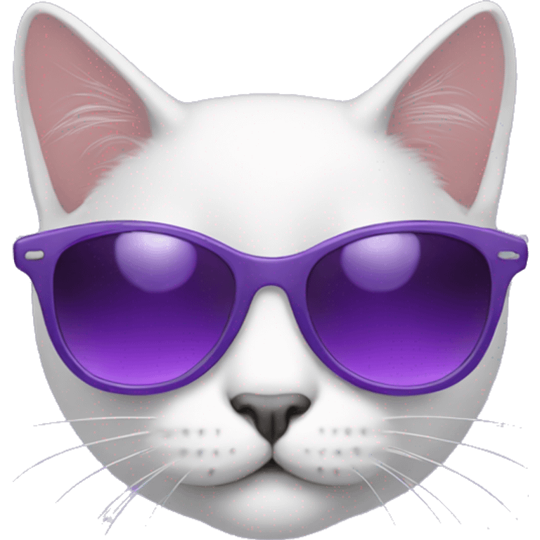 Cute Cat with Purple Sunglasses  emoji