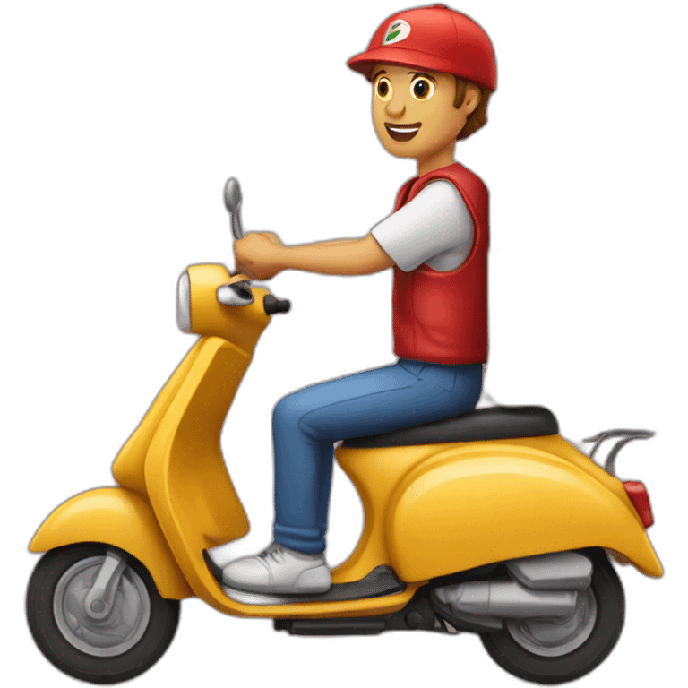 pizza delivery in scooter emoji