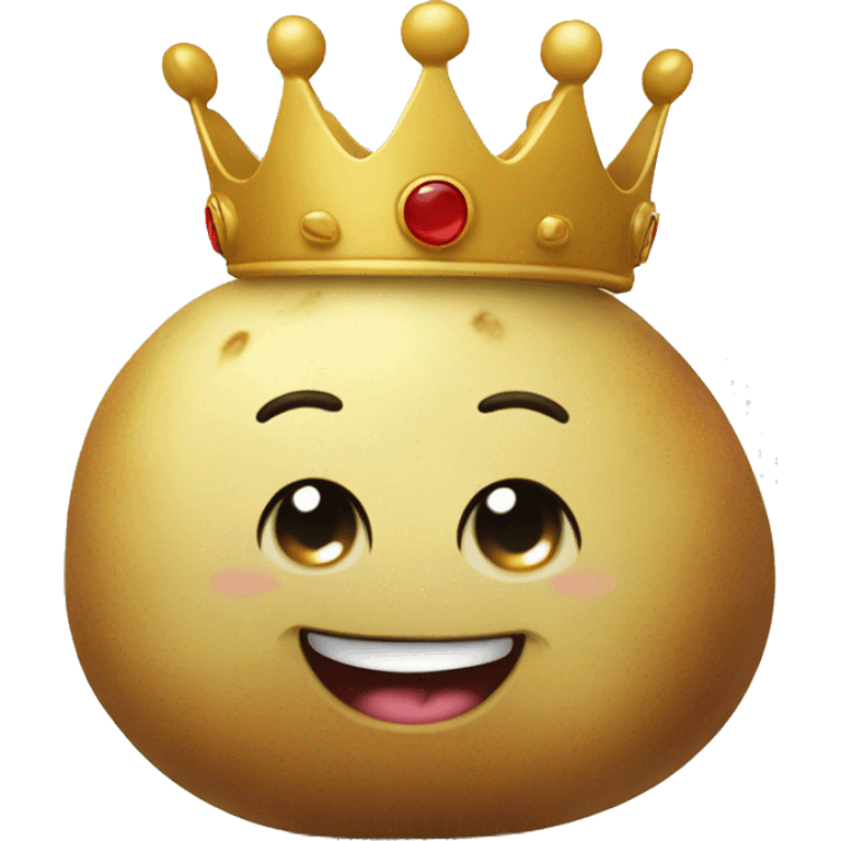 Happy potato with a crown emoji