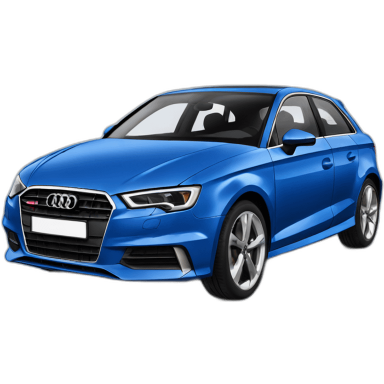 blue audi a3 hatchback emoji