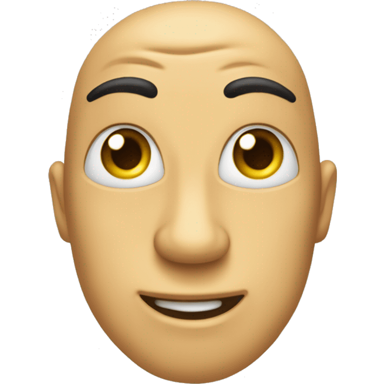 Crea un emoji que represente "alegría nerviosa", podría ser una cara sonriente con las mejillas sonrojadas, ojos brillantes y sudor en la frente emoji