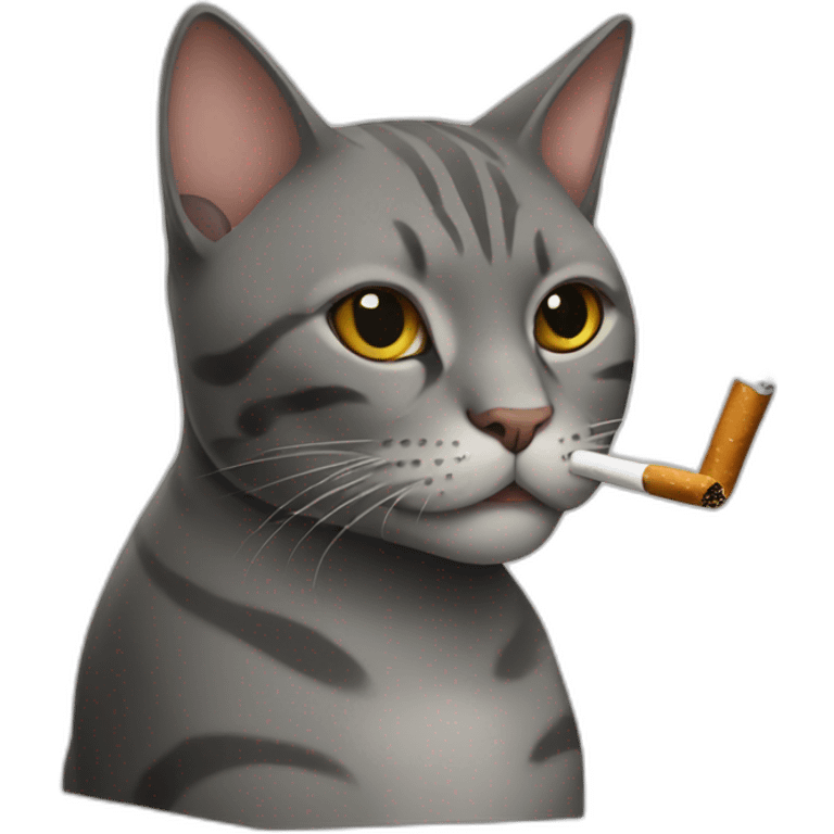 cat smoking emoji