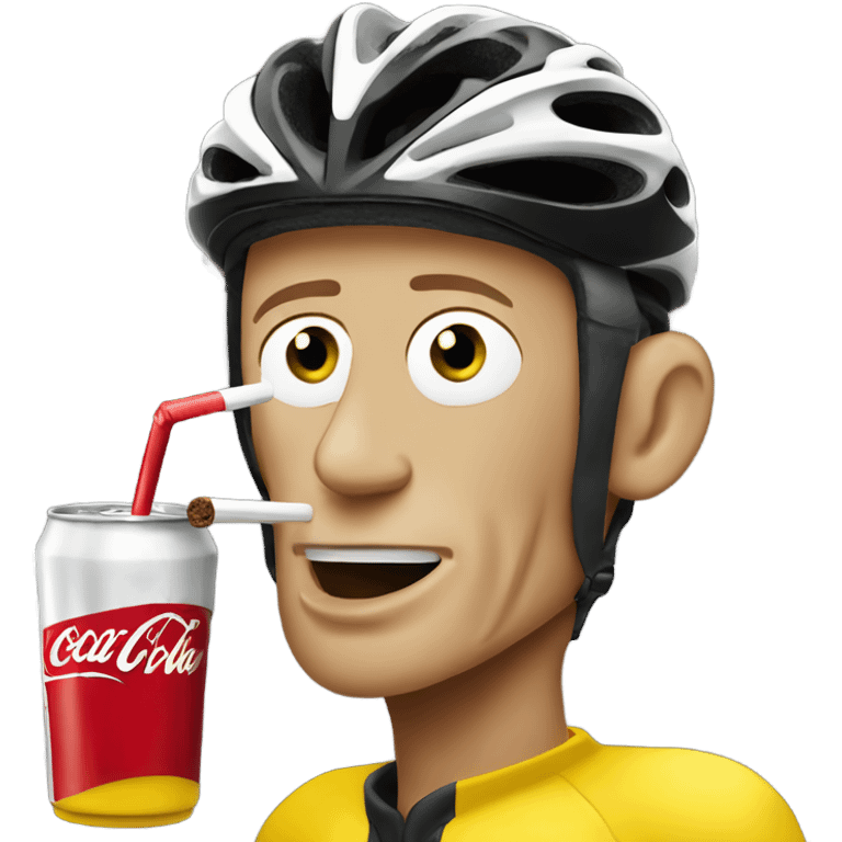 Lance Armstrong drinking Coke emoji