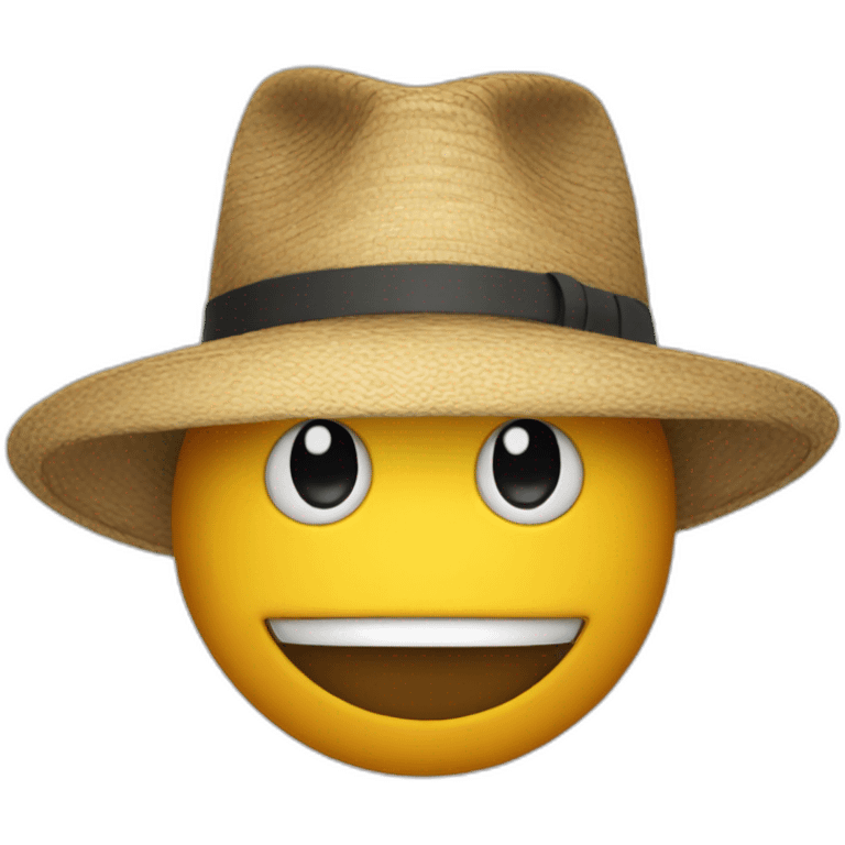 Chat avec un chapeau emoji