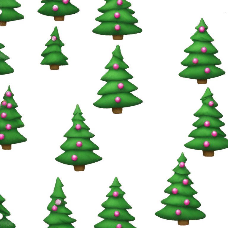 Christmas tree with pink decorations emoji