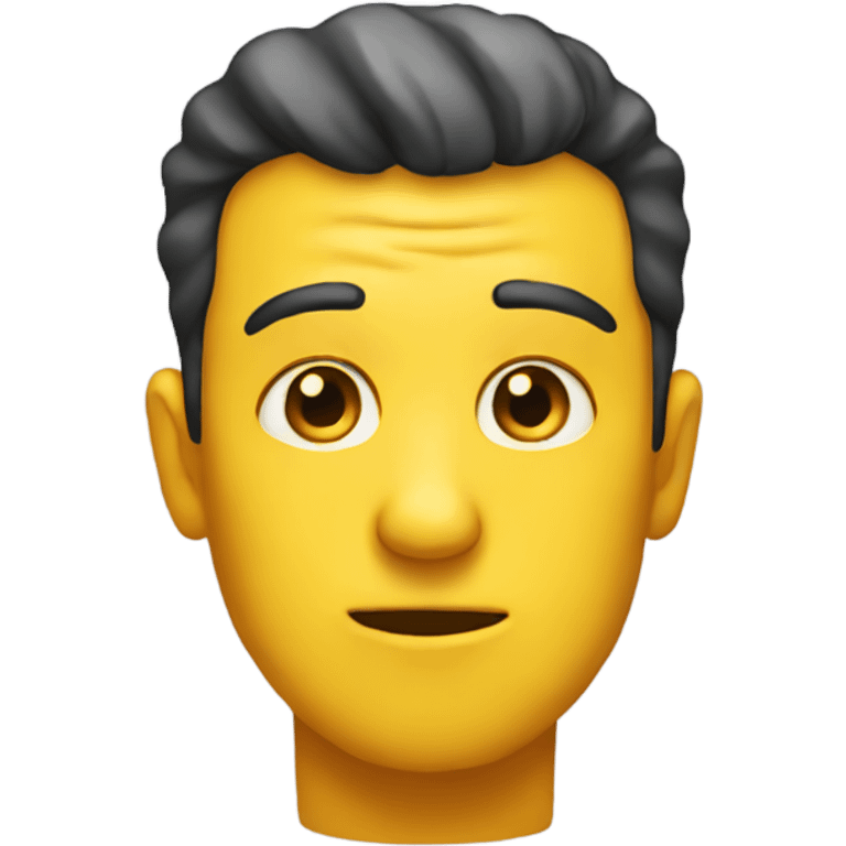 Side eye yellow guy emoji