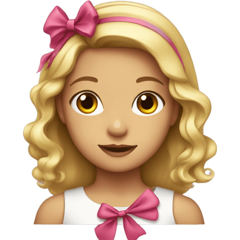 girl wearing a bow emoji