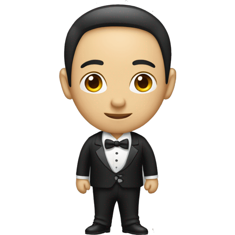 Chinese man in a tuxedo (full body) emoji