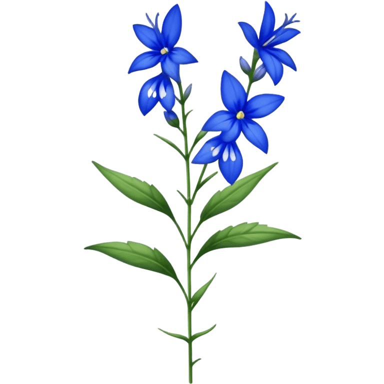 single Lobelia, straight stem emoji