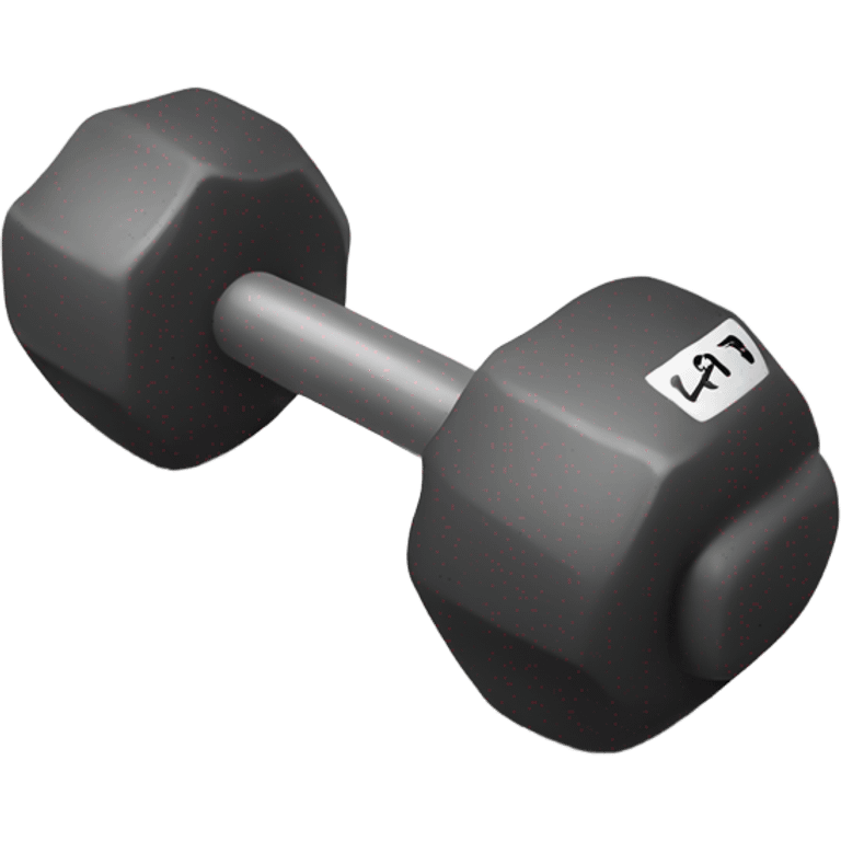 sports weight with the inscription kilogram emoji