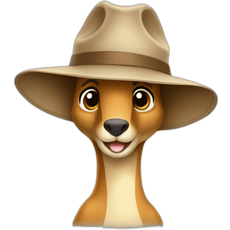 kangaroo safari hat emoji