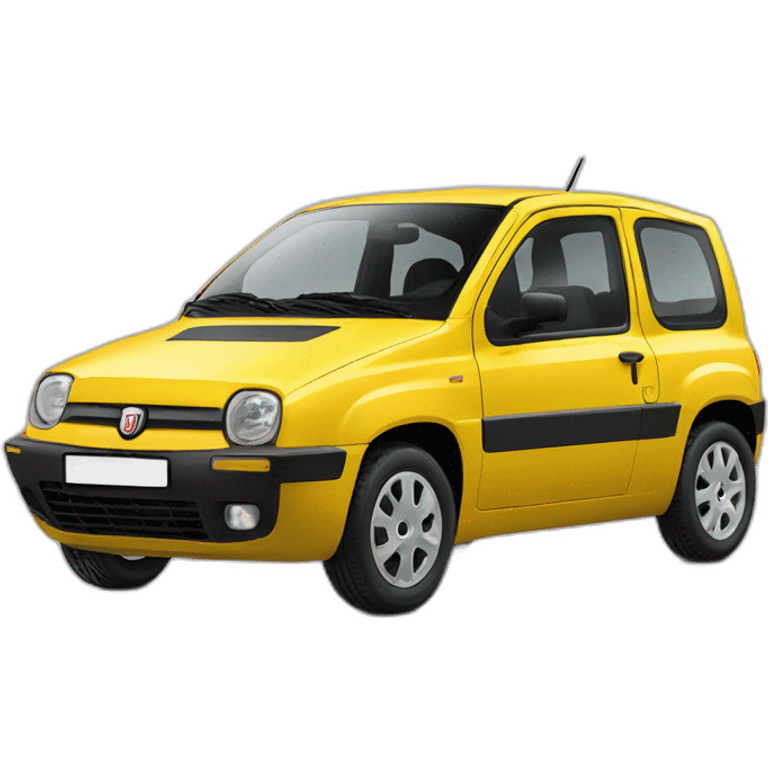 Yellow fiat panda 2003 emoji